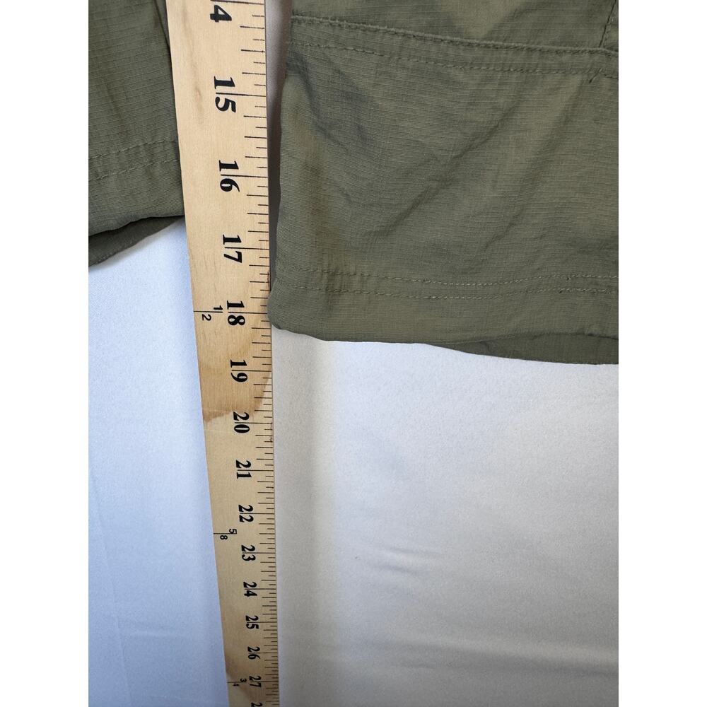 Alpine Womens S Olive Green Cropped Hiking Cargo Pants Built In Belt Pockets - Picture 6 of 8